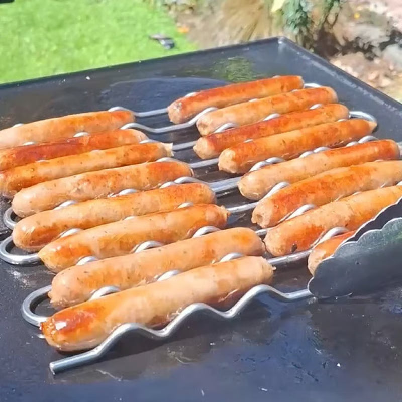 🌭 [Grill Master Essential] BBQ Sausage Roller Rack 🔥✨