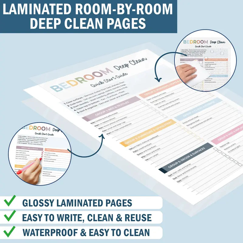 📅2026 version ADHD Cleaning Planner for Adults and Teens,Stress-Free Housework!