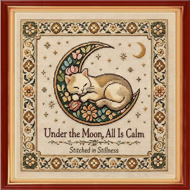 Paradise Cross Stitch Kit-Sleepy Cat 🐈️