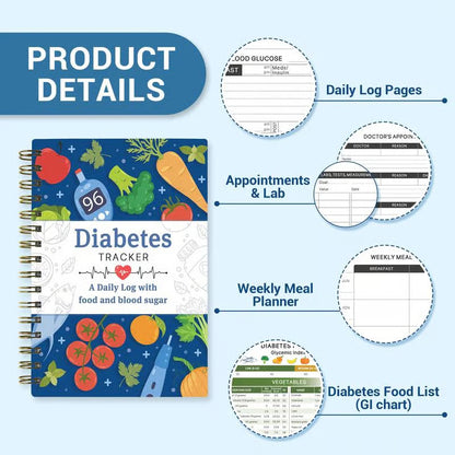 📘✨Special for Diabetes🔥Diabetes Tracker Book with Food List