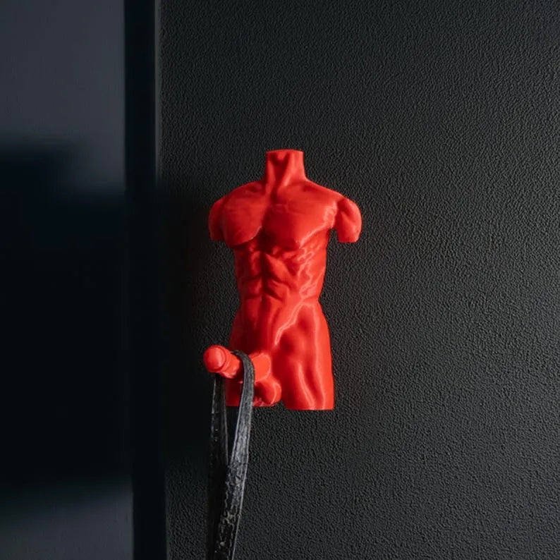 "Hung Hook" Fun Muscular Man Wall Hook