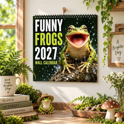 🐸Funny Frogs 2027 Wall Calendar
