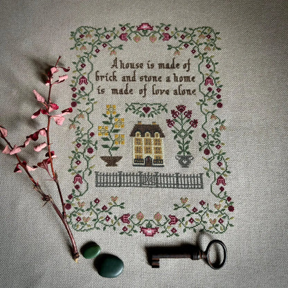 House Sampler Cross Stitch DIY Kit