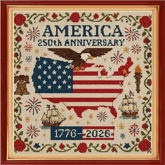 Independence Day 1776 - 2026 Cross Stitch Diy Kit🧵