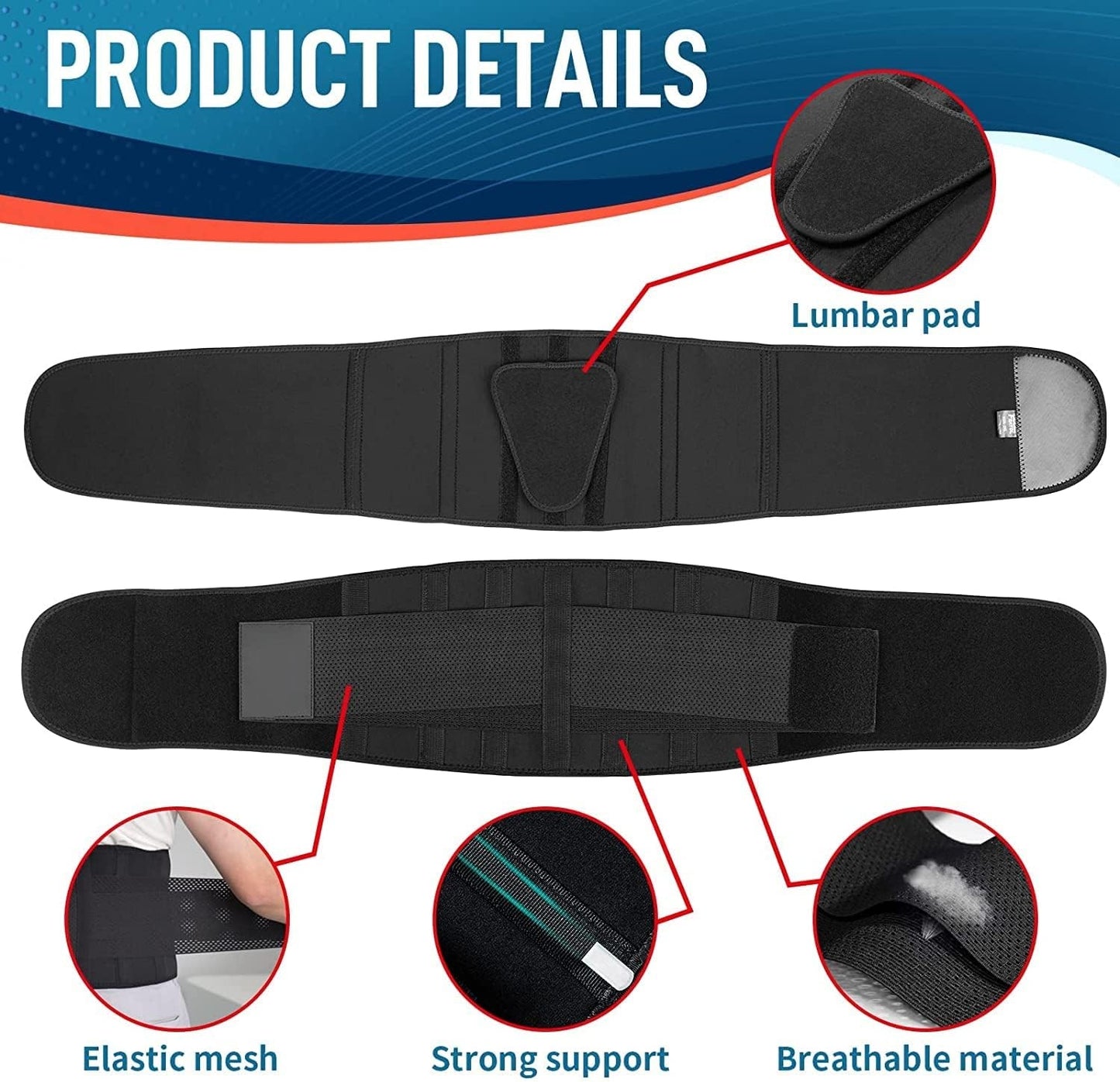 Back Brace Support Belt for Men & Women