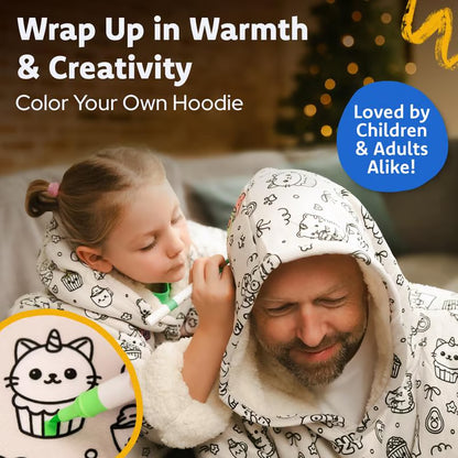🎨✨Cozy Companions Color-Your-Own Blanket Hoodie🔥