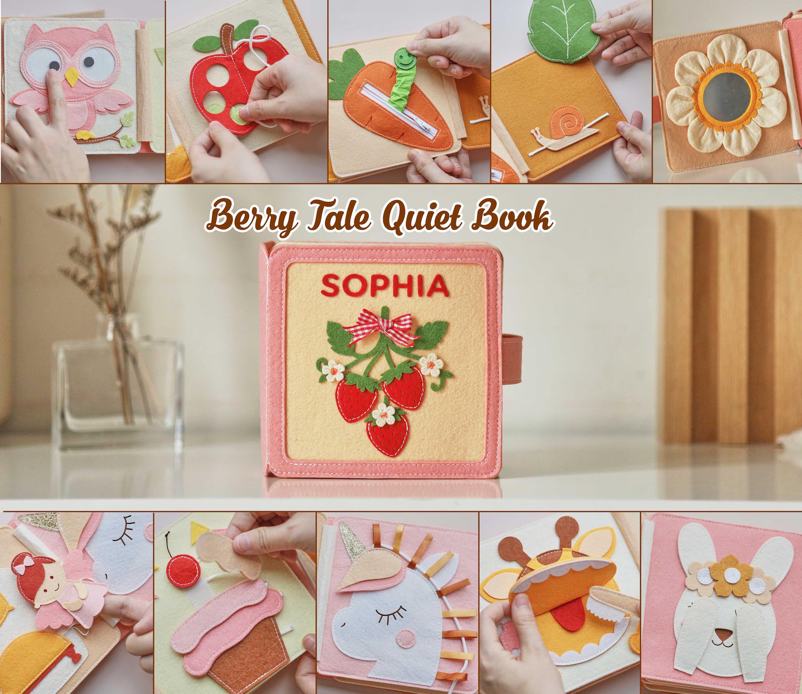 Handmade Felt Quiet Book  For Baby