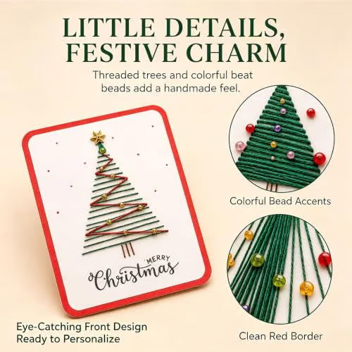 DIY Christmas Embroidery Cards – Create 6 Handmade Holiday Greetings 🎄🧵