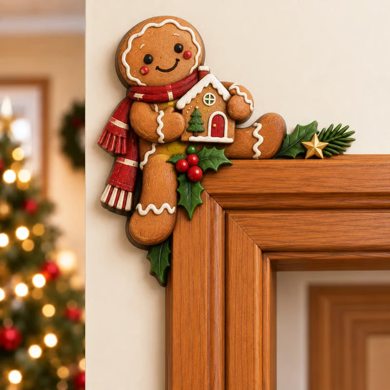 🎅 3D Sculpted Christmas Door Frame Corner Decor