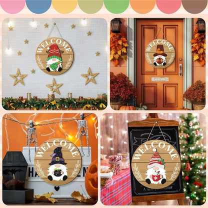 💫Interchangeable Wooden Gnome Decor🚪