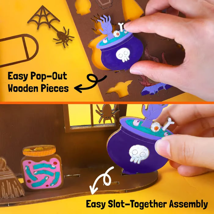🎨Grabie Wood Painting Craft Kit - Spellbound Shelf Desk Organizer