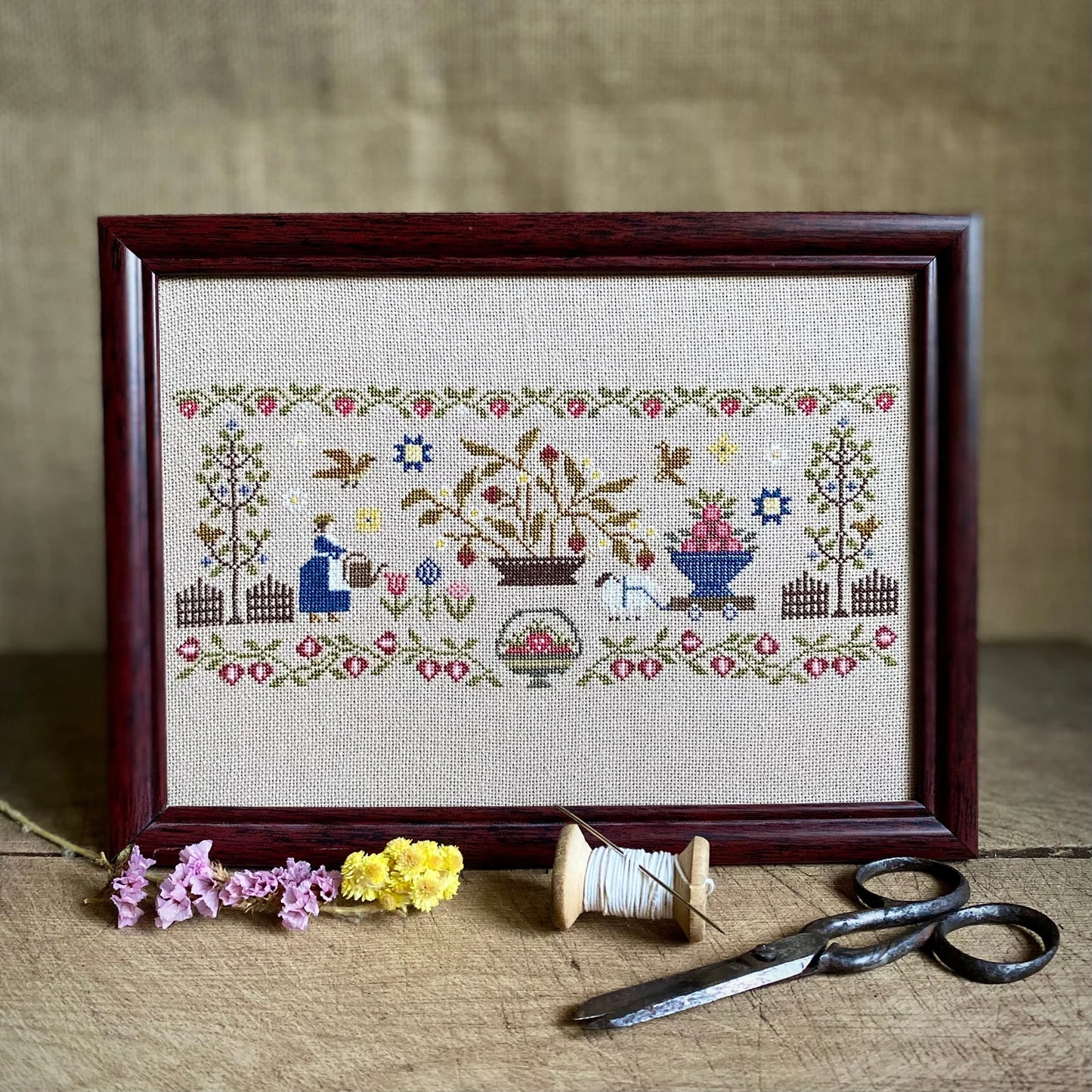 “My Sweet Garden Sampler” Cross Stitch DIY Kit🧵