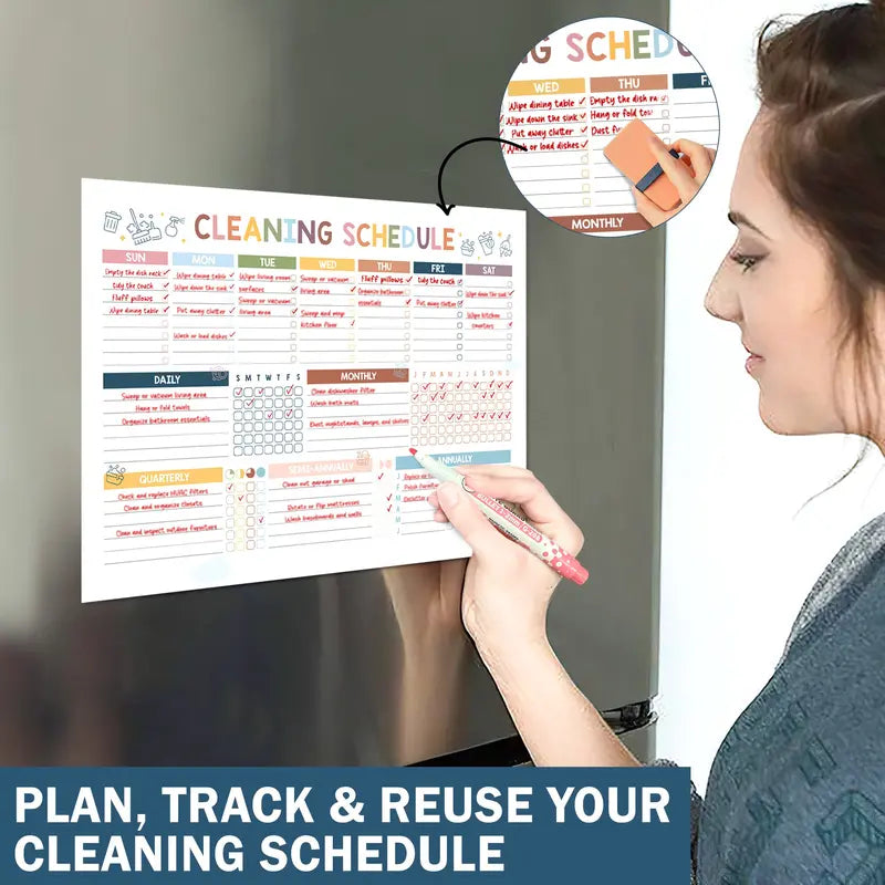 📅2026 version ADHD Cleaning Planner for Adults and Teens,Stress-Free Housework!