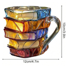 3D Painting Book Mug Unique Stacked Coffee Cup