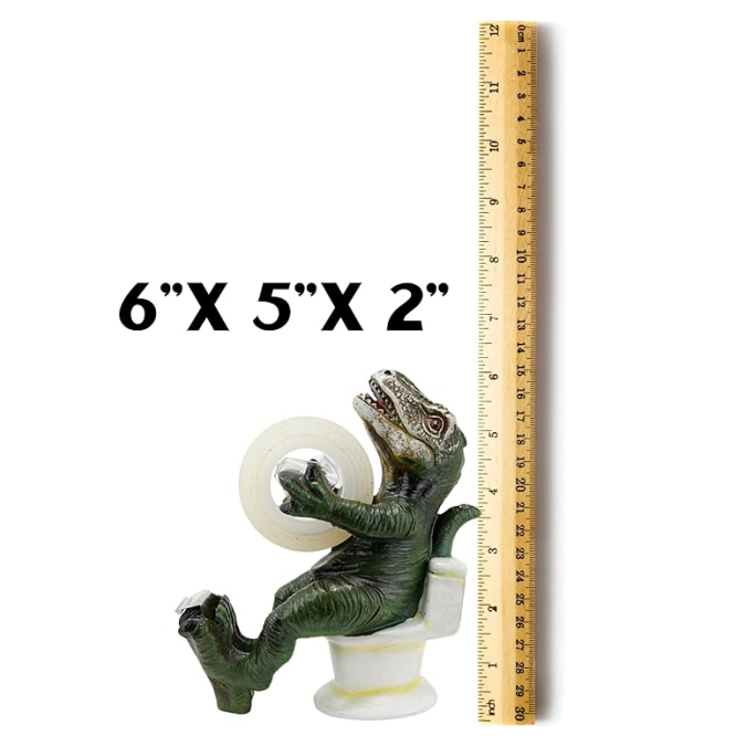 "Dinosaur on The Toilet" Tape Dispenser