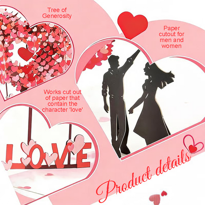 💞3D Pop-Up Anniversary & Valentine's Day Card