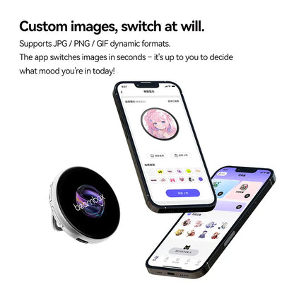 Digital Badge Photo Video GIF Display Screen