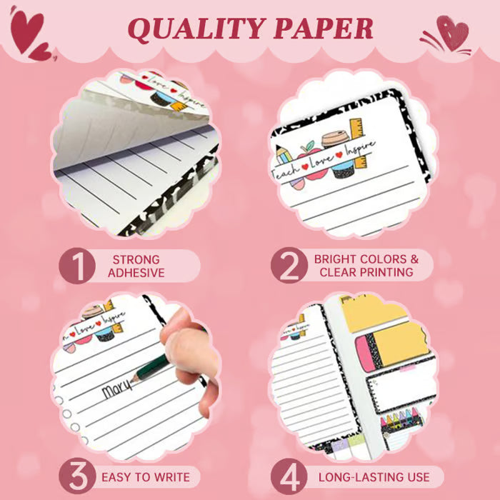 📝 "Teaching with Heart" Teacher's Sticky Notes – well-organized and inspiring, the perfect gift for teachers! ❤️🍎