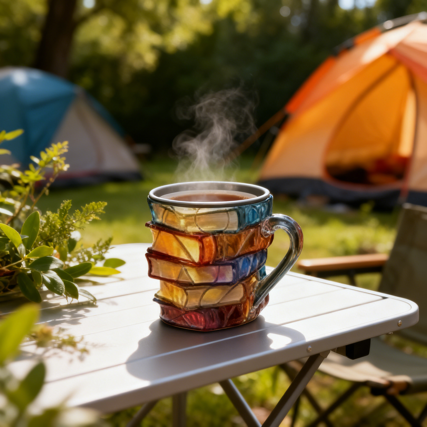 3D Painting Book Mug Unique Stacked Coffee Cup