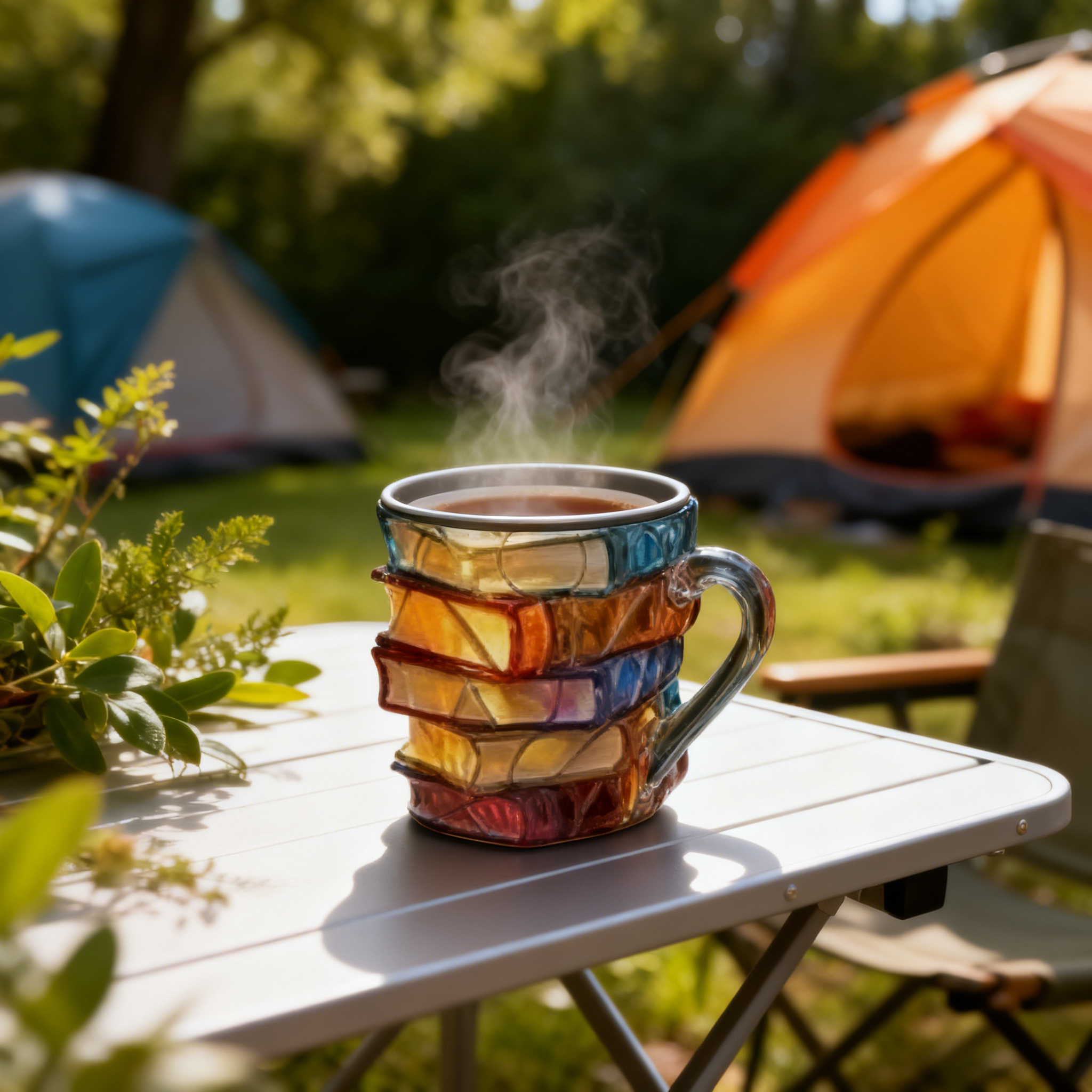 3D Painting Book Mug Unique Stacked Coffee Cup