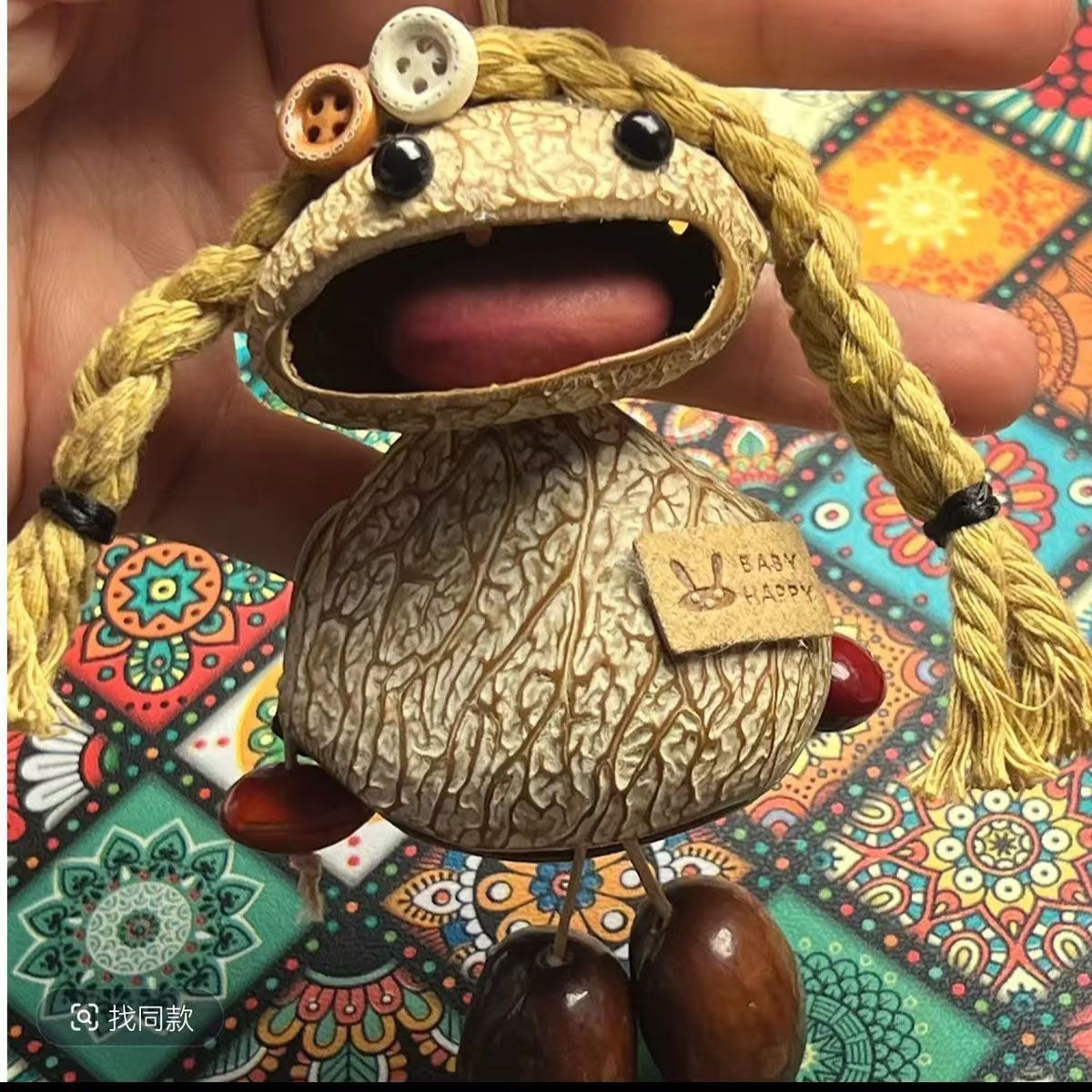Funny Big-Mouth Nut Shell Doll-Caroline