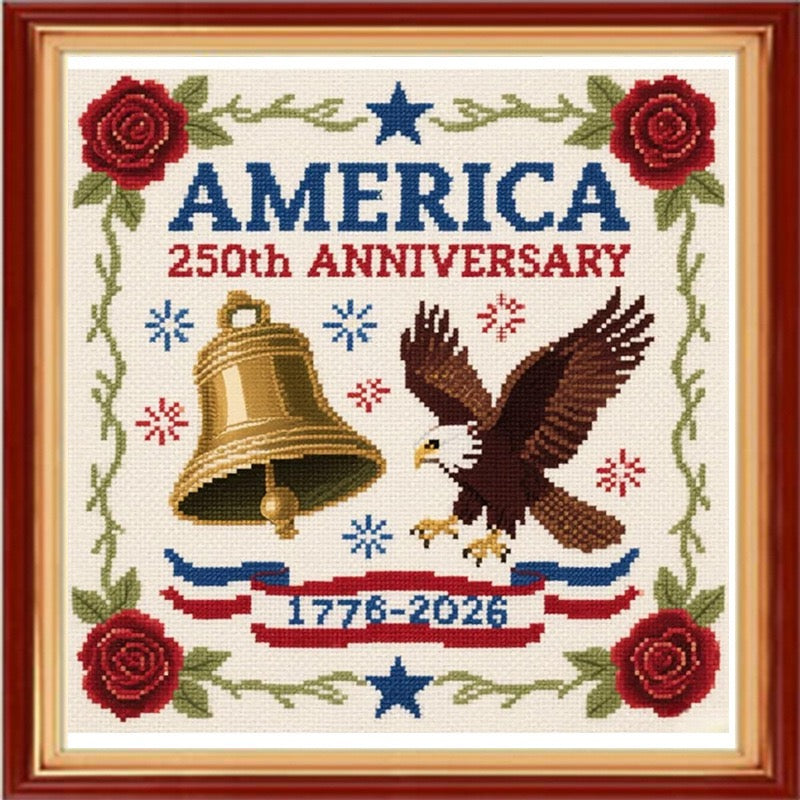 Independence Day 1776 - 2026 Cross Stitch Diy Kit🧵