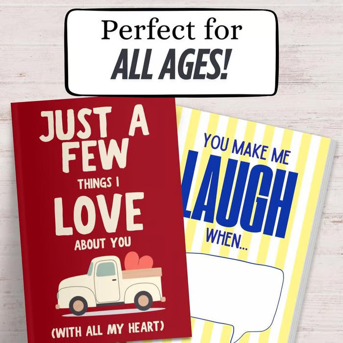 ❤️Just A Few Things I Love About You (With All My Heart) Fill In The Blank Gift Book📚