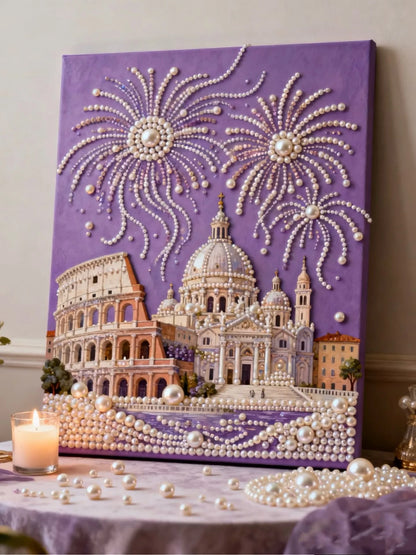 🏰✨DIY Beaded Art Kit - Castle Pearl Painting