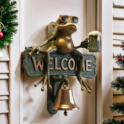 🏆Free Shipping⚡ 50K+ SOLD!🐸 Chill Frog WELCOME Doorbell