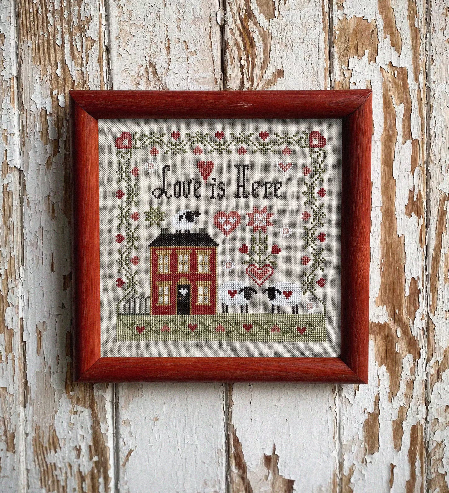 “Love is Here” Sampler Cross Stitch DIY Kit🧵