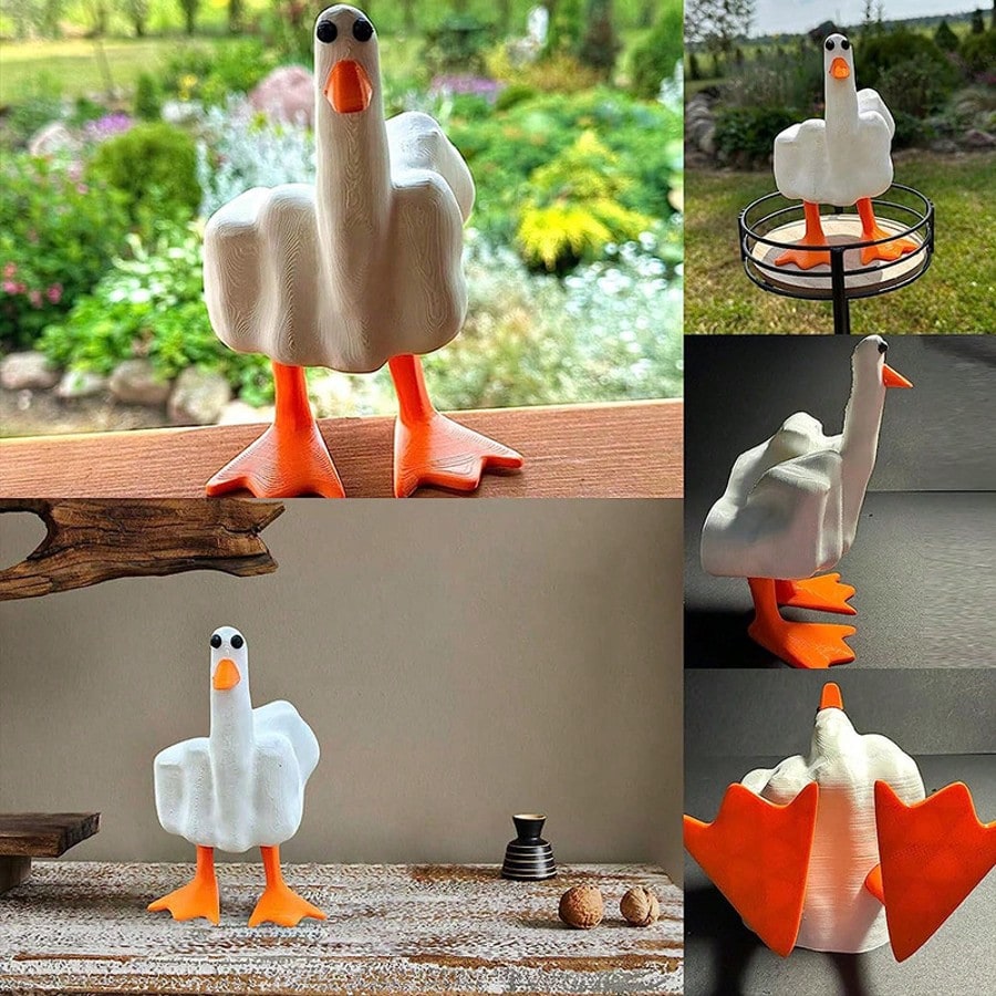Funny Duck Figurine Ornament