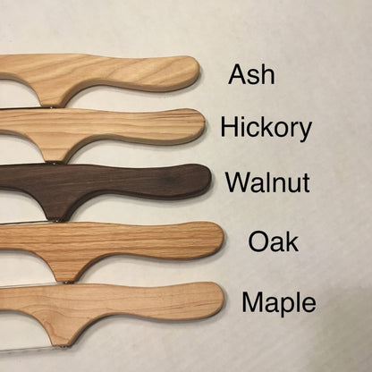 Wood Bow Bread Knife with Serrated Stainless Steel