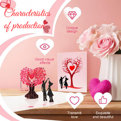 💞3D Pop-Up Anniversary & Valentine's Day Card