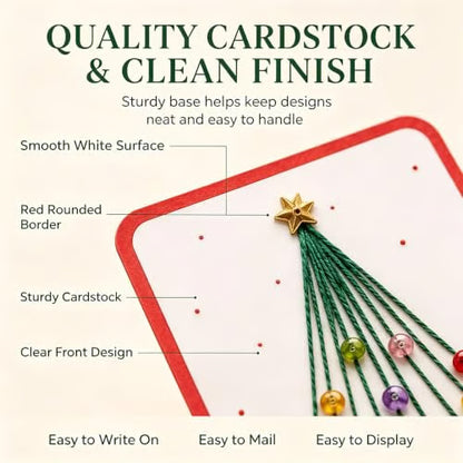 DIY Christmas Embroidery Cards – Create 6 Handmade Holiday Greetings 🎄🧵