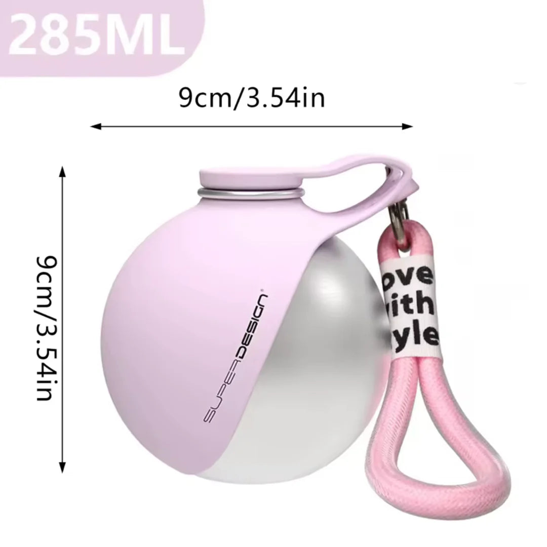 🐕Portable Dog Water Bottle 10oz Stainless Steel Travel Dog Water Dispenser with Bowl