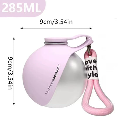 🐕Portable Dog Water Bottle 10oz Stainless Steel Travel Dog Water Dispenser with Bowl