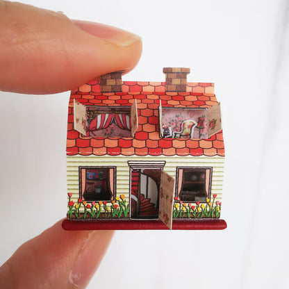 🎀1:12 scale tiny book houses