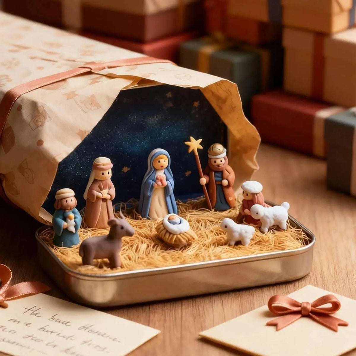 🎁Mini Christmas Nativity Box