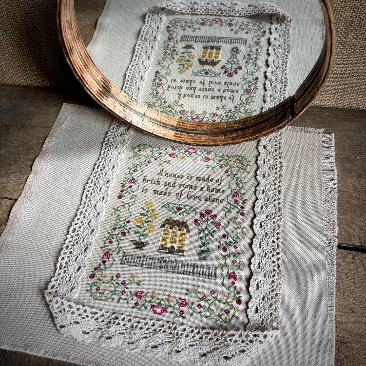 House Sampler Cross Stitch DIY Kit