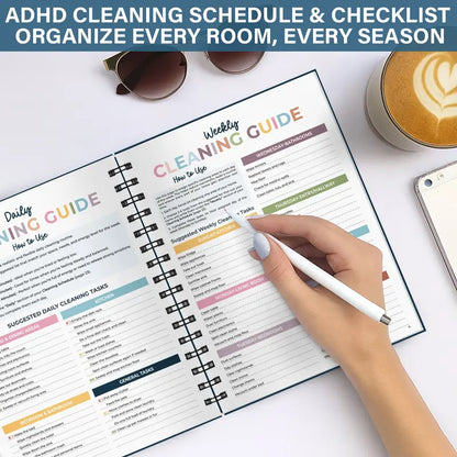 📅2026 version ADHD Cleaning Planner for Adults and Teens,Stress-Free Housework!