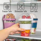 Yogurt Parfait Cups with Lids & Spoons