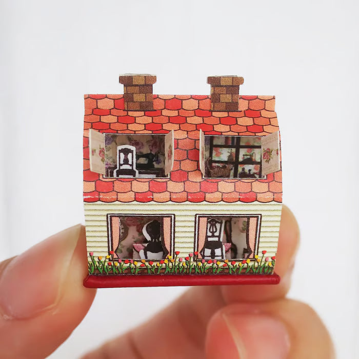 🎀1:12 scale tiny book houses