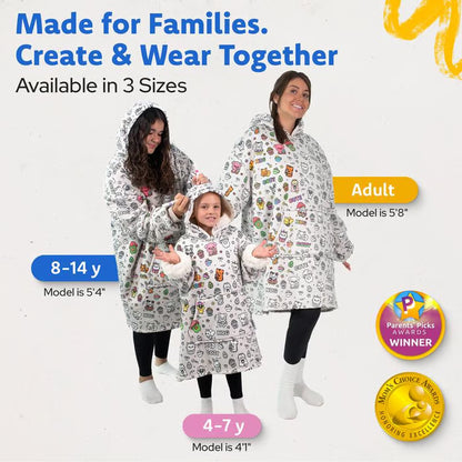 🎨✨Cozy Companions Color-Your-Own Blanket Hoodie🔥