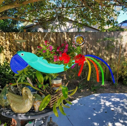 🔥Bright Colorful Bird Hanging Planter Yard Decor