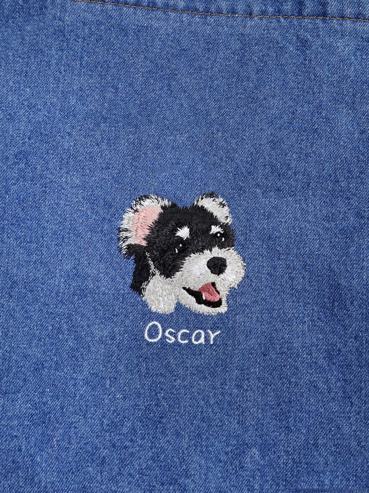 Custom Pet Portrait Embroidered Denim Tote Bag | Handmade Sentimental Pet Keepsake Gift（副本）