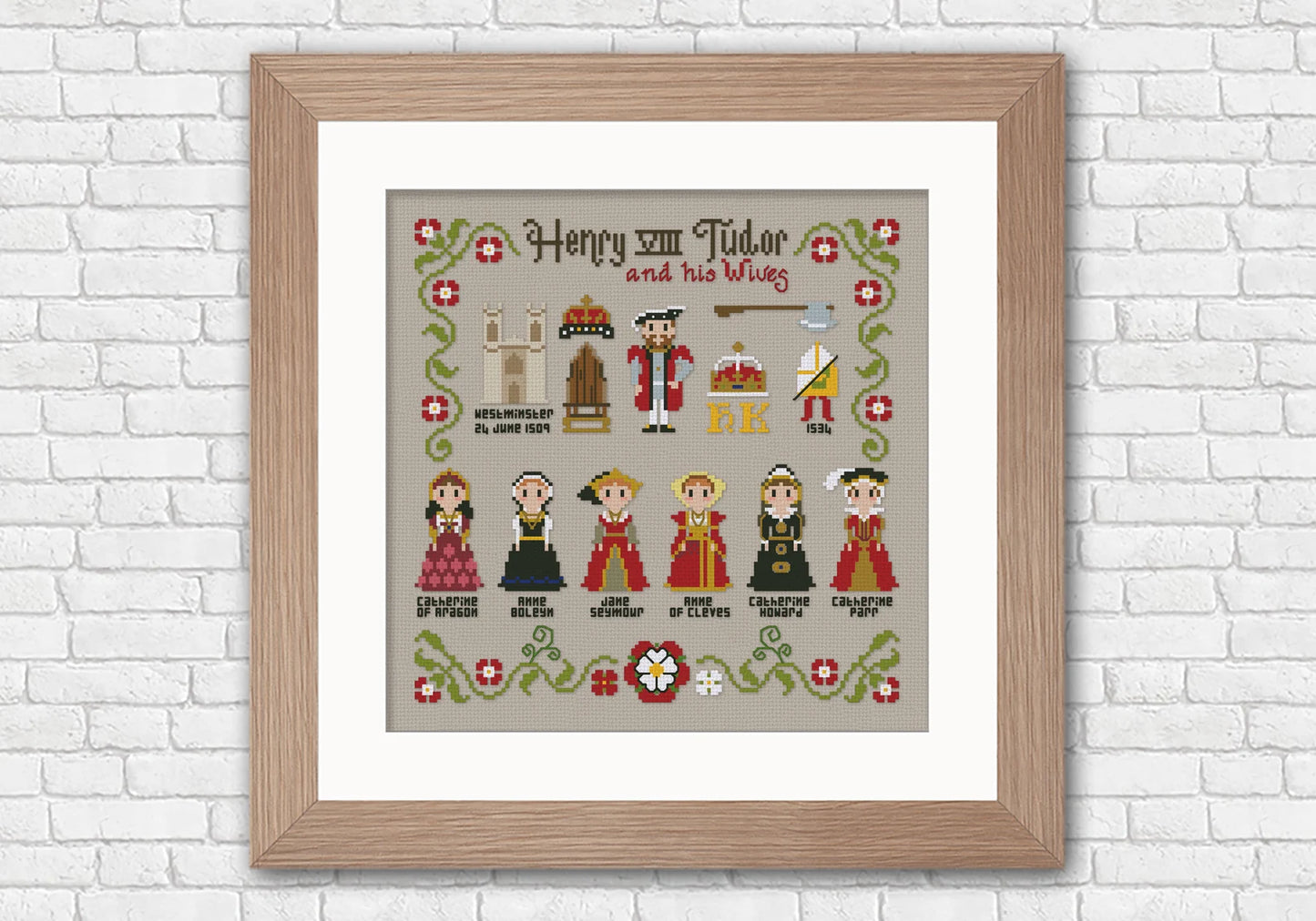 "Henry VIII and his Wives" Cross Stitch DIY Kit