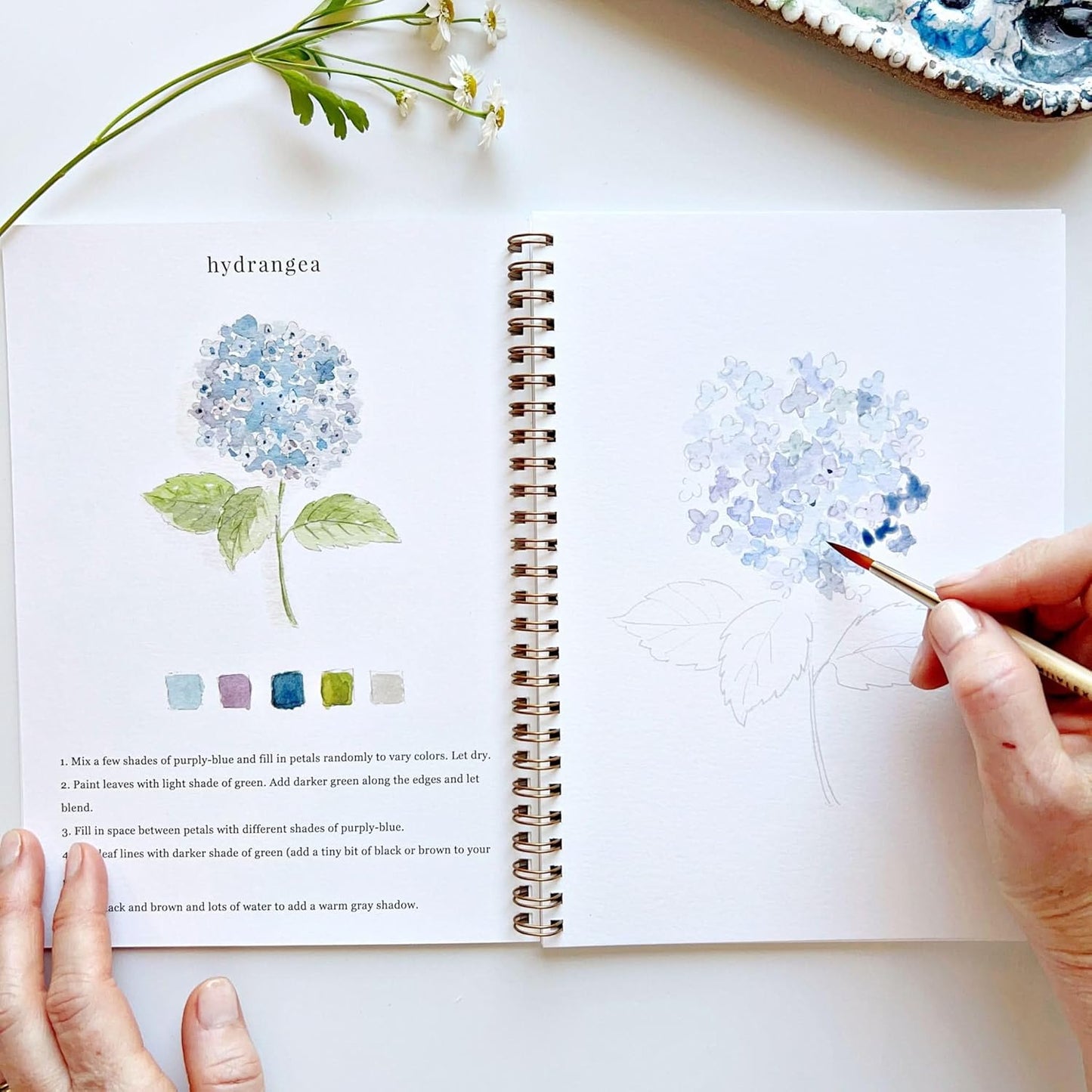 Flowers Watercolor Workbook
