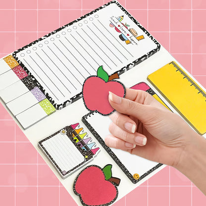 📝 "Teaching with Heart" Teacher's Sticky Notes – well-organized and inspiring, the perfect gift for teachers! ❤️🍎