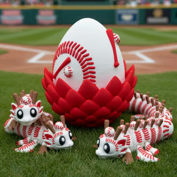 ⚾ Flexi Baseball Dragon & Egg: Winged Dragon Fidget Toy