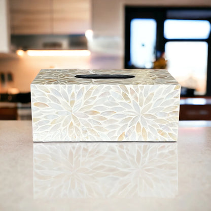 Mother of Pearl Inlay Tissue Box Cover